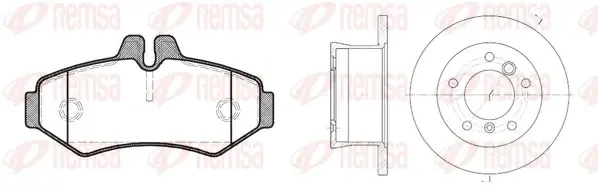Задние тормозные колодки remsa 8733.01
