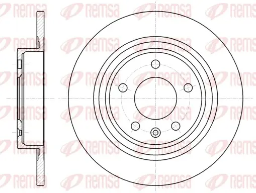 Задний тормозной диск remsa 6131500