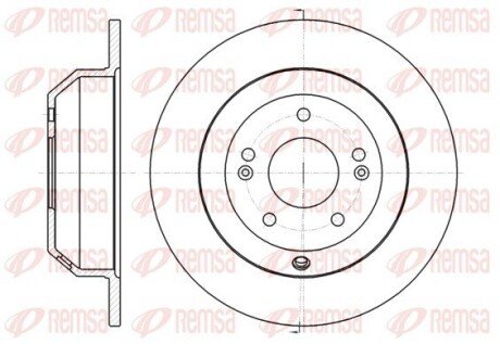 Задній гальмівний (тормозний) диск remsa 6137300 на Киа Соренто 2013