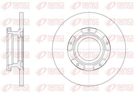 Задній гальмівний (тормозний) диск remsa 6156600 на Форд Транзит