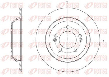 Задний тормозной диск remsa 61572.00 на Киа Каренс 2, 3