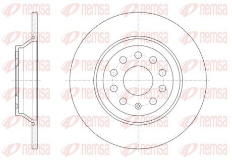 Задній гальмівний (тормозний) диск remsa 61587.00 на Ауди А3