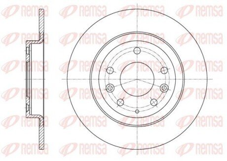 Задній гальмівний (тормозний) диск remsa 61615.00