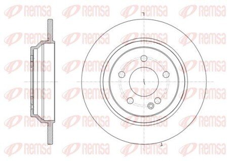 Задний тормозной диск remsa 61616.00