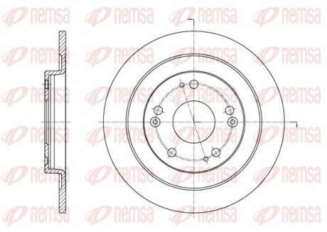Задній гальмівний (тормозний) диск remsa 6165400