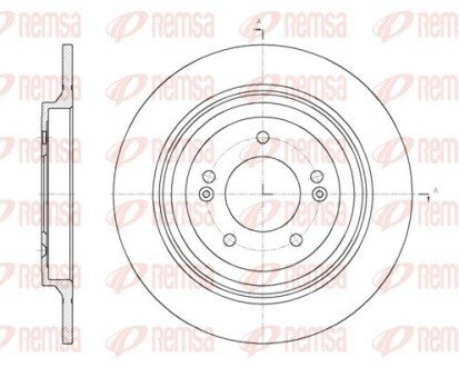 Задній гальмівний (тормозний) диск remsa 6178000 на Хендай Ix35