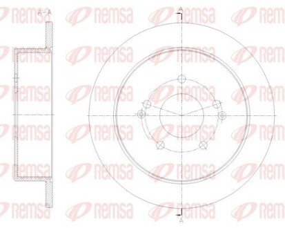 Задній гальмівний (тормозний) диск remsa 62096.00