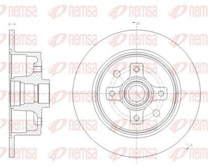 Задний тормозной диск remsa 6217.00 на Опель Вектра а