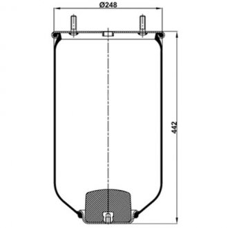 Пневморессора без стакана rider RD74004P