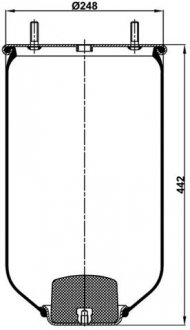 Пневморессора без стакана rider RD74004P