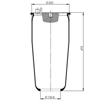 Пневморессора без стакана rider RD74882P