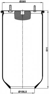 Пневморессора без стакана rider RD7813P