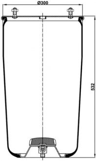 Пневморессора без стакана rider RD7881P
