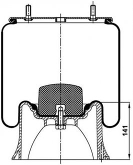 Пневморессора со стаканом (пластик) rider RD74022KP