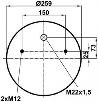 Пневморессора со стаканом (пластик) rider RD74022KP05