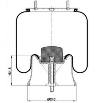 Пневморессора со стаканом (пластик) rider RD74022KP05