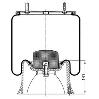 Пневморессора со стаканом (сталь) rider RD74004K