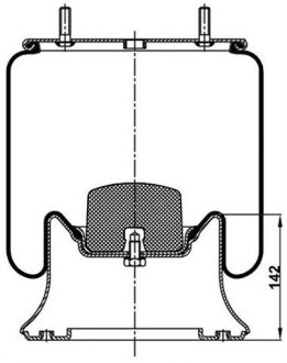 Пневморессора со стаканом (сталь) rider RD74004K
