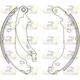 Колодки ручного (стоячого) тормоза roadhouse 4076.00 на Пежо 206