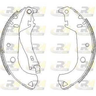 Колодки ручного (стоячого) тормоза roadhouse 4125.01 на Фиат Добло