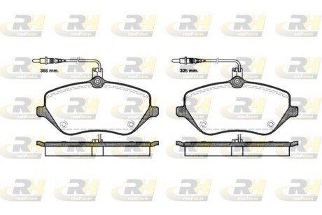 Передні тормозні (гальмівні) колодки roadhouse 2110104 на Пежо 407