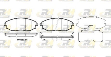 Передние тормозные колодки roadhouse 2122302 на Chevrolet Epica