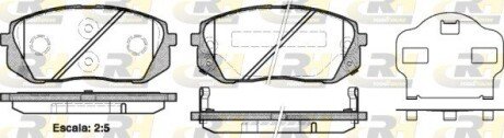 Передні тормозні (гальмівні) колодки roadhouse 2130202 на Hyundai Ix35