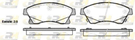 Передние тормозные колодки roadhouse 2143112 на Chevrolet Aveo т300