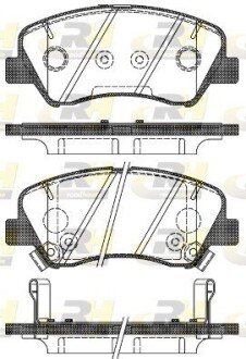 Передні тормозні (гальмівні) колодки roadhouse 2148802 на Hyundai I20