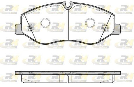 Передні тормозні (гальмівні) колодки roadhouse 2162300 на Мерседес Vito w447