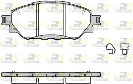 Передні тормозні (гальмівні) колодки Roadhouse 21671.04