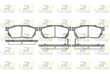 Передні тормозні (гальмівні) колодки roadhouse 219302 на Хонда Прелюд