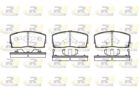 Передні тормозні (гальмівні) колодки roadhouse 225402