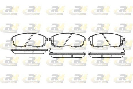 Передні тормозні (гальмівні) колодки roadhouse 229312 на Ниссан Teana j32