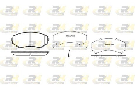 Передні тормозні (гальмівні) колодки roadhouse 239722