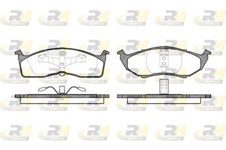 Передні тормозні (гальмівні) колодки roadhouse 244720 на Крайслер (Гранд) вояджер