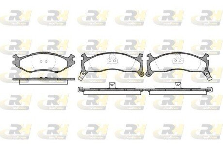 Передні тормозні (гальмівні) колодки roadhouse 248402 на Крайслер (Гранд) вояджер