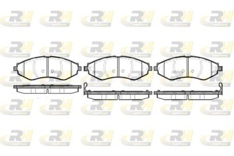 Передние тормозные колодки roadhouse 264522 на Chevrolet Lacetti