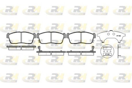 Передні тормозні (гальмівні) колодки roadhouse 272402