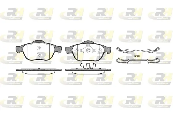 Передні тормозні (гальмівні) колодки Roadhouse 284300 (фото 1)