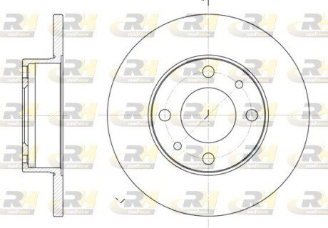 Передний тормозной диск roadhouse 603000 на Фиат Уно