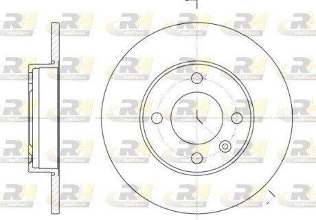 Передний тормозной диск roadhouse 608600 на Фольксваген Гольф 2