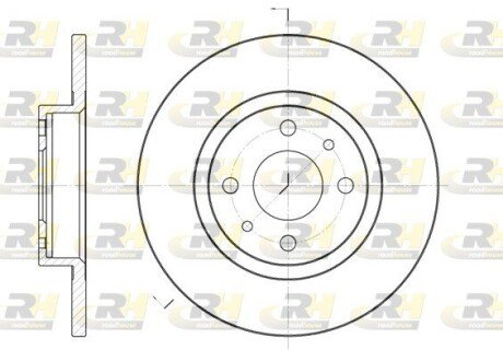 Передний тормозной диск roadhouse 619100 на Фиат Пунто 2