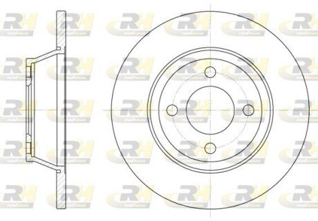Передній гальмівний (тормозний) диск roadhouse 628700 на Ауди 80 б4