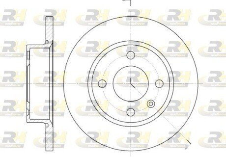 Передний тормозной диск roadhouse 642500 на Шкода Фаворит