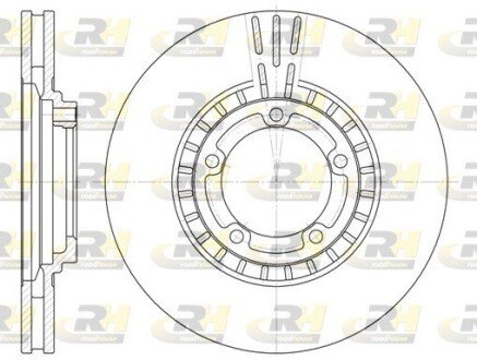 Передній гальмівний (тормозний) диск roadhouse 688410