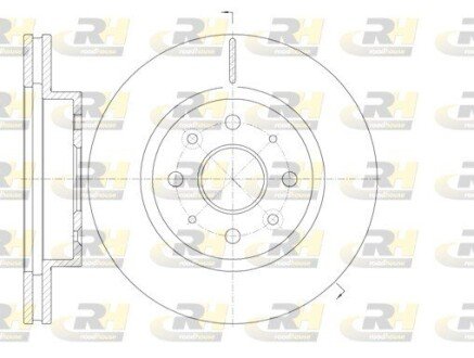 Гальмівний диск roadhouse 6110310 на Киа Рио 1