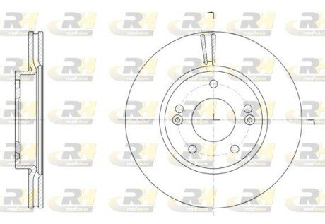 Гальмівний диск roadhouse 6150710 на Hyundai I30