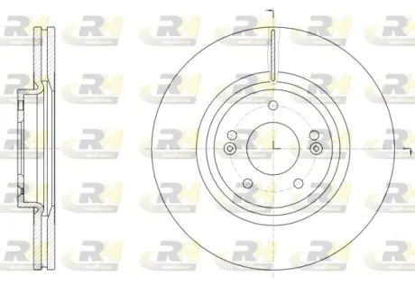 Тормозной диск roadhouse 6151410 Hyundai Санта фе 3