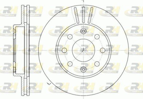 Тормозной диск roadhouse 665510 на Chevrolet Aveo т200